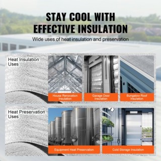 VEVOR Διπλή Ανακλαστική Μόνωση με Αφρώδη Πυρήνα 48x10 ft  LBPEFPMXR...