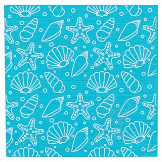 Villa dEste Home Σετ 4 Σουβέρ από Ξύλο MDF σε Παραθαλάσσιο Στυλ Τυρ...