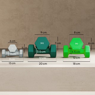 SPORTNOW Σετ Εξαγωνικών Βαρών 18 κιλών με Ενσωματωμένη Στήριξη, από...