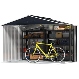 Outsunny Μεταλλική Αποθήκη Εργαλείων με Κεκλιμένη Στέγη και 2 Συρόμ... Outsunny Μεταλλική Αποθήκη Εργαλείων με Κεκλιμένη Στέγη και 2 Συρόμ...