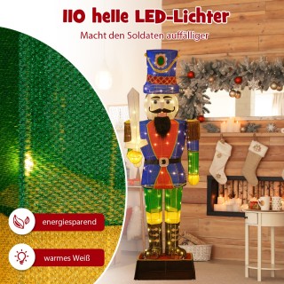 Costway Μαγευτικός Φωτεινός Καρυοθραύστης XXL 184 εκ. CM24898DE