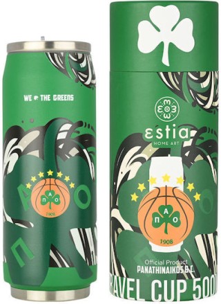 ESTIA Θερμός Ταξιδιού 500ml Παναθηναϊκός BC We the Greens 00-27124 ESTIA Θερμός Ταξιδιού 500ml Παναθηναϊκός BC We the Greens 00-27124