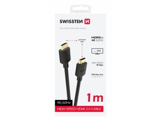 SWISSTEN Καλώδιο HDMI 4 μέτρα σε HDMI 4K 60Hz, PVC 8595217487505