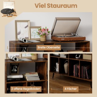 Costway  Σταντ Πικάπ με Σταθμό Φόρτισης & Ράφια Αποθήκευσης Βινυλίο...