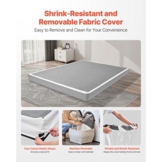 VEVOR Κρεβάτι Queen Size με Ύφασμα 79.1 x 59.4 x 4 ίντσες XXDHNWK79...