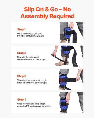 VEVOR Σετ Αναρρίχησης Δέντρων με Ρυθμιζόμενα Αγκύρια και Ζώνη Ασφαλ...