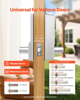 VEVOR Μηχανικό Κλειδαρι STEMου Πατημοπι Σειρά 2.0, 5 Ψηφίων, Μόνοπλ...