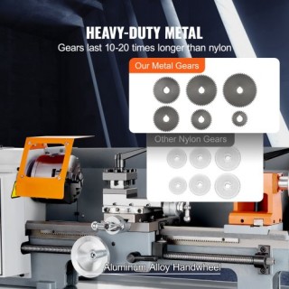 VEVOR Τόρνος Μετάλλου 7 x 13.78, Ακριβείας με Μεταβλητή Ταχύτητα 0-... VEVOR Τόρνος Μετάλλου 7 x 13.78, Ακριβείας με Μεταβλητή Ταχύτητα 0-...