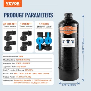 VEVOR Αφαλατωτής Νερού Χωρίς Αλάτι για Μικρή Οικογένεια ZYWYRSQOZ... VEVOR Αφαλατωτής Νερού Χωρίς Αλάτι για Μικρή Οικογένεια ZYWYRSQOZ...