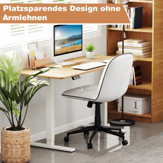 Costway Καρέκλα Γραφείου από Συνθετικό Δέρμα, Περιστρεφόμενη, με Ρυ...