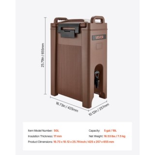 VEVOR Μονωμένος Διανομέας Ροφημάτων Ζεστού & Κρύου 5Λ/19Λ Τροφίμων ... VEVOR Μονωμένος Διανομέας Ροφημάτων Ζεστού & Κρύου 5Λ/19Λ Τροφίμων ...