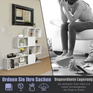 Costway Μοντέρνος 5-όροφος διαχωριστικός χώρος σε στυλ σκάλας από ξ... Costway Μοντέρνος 5-όροφος διαχωριστικός χώρος σε στυλ σκάλας από ξ...