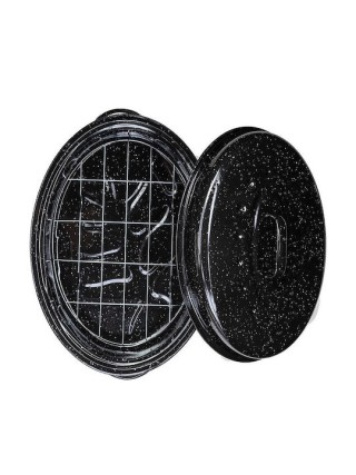 ESTIA Εμαγιέ Γάστρα με Σχάρα 46.5x32x18cm - 7.8lt Χωρητικότητα 01-9052