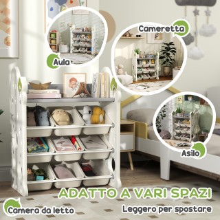 AIYAPLAY Ράφι Αποθήκευσης Παιχνιδιών 4 Επιπέδων με 9 Κάδους και Πλ... AIYAPLAY Ράφι Αποθήκευσης Παιχνιδιών 4 Επιπέδων με 9 Κάδους και Πλ...