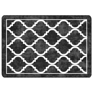 vidaXL Χαλί Πλενόμενο Μαύρο και Λευκό 120x180 εκ. 136605
