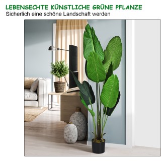 Costway Τεχνητό Φυτό Τεχνητό Πράσινο Φυτό 160 cm Τροπική Φοίνικα Τε... Costway Τεχνητό Φυτό Τεχνητό Πράσινο Φυτό 160 cm Τροπική Φοίνικα Τε...