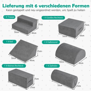 Costway Σετ Αναρρίχησης και Σκαρφαλώματος για Παιδιά με Μαλακό Ύφασ...