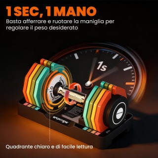 SPORTNOW Σετ Ρυθμιζόμενων Αλτήρων με Αντιολισθητική Λαβή 2-10 kg με...