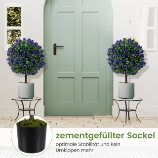 Costway Τεχνητό Δέντρο με Λιλά Ρόδα και Πράσινα Φύλλα 55εκ HZ10324PU-2 Costway Τεχνητό Δέντρο με Λιλά Ρόδα και Πράσινα Φύλλα 55εκ HZ10324PU-2