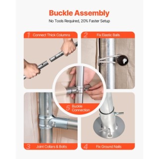 VEVOR Αποθήκη Εξωτερικού Χώρου 10x15 ft Αδιάβροχη με 2 Πόρτες TYCWP...