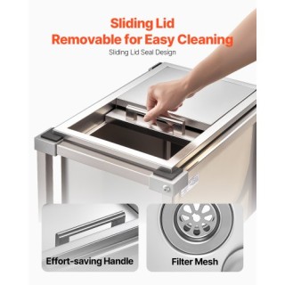 VEVOR Καρότσι Ψυγείο Πάγου 28L Εξωτερικού Χώρου QRSCBC201BXG5MS0I001V0