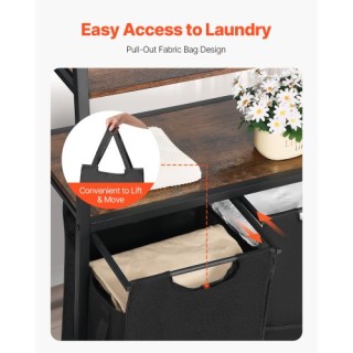 VEVOR Τετραώροφος Διαχωριστής Ρούχων με Ράφια & Γάντζους, Δύο Θέσεω...