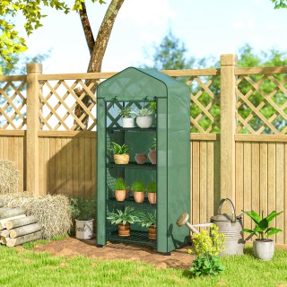 Outsunny Θερμοκήπιο Τεσσάρων Επιπέδων με 4 Ρόδες και Αναδιπλούμενη ...