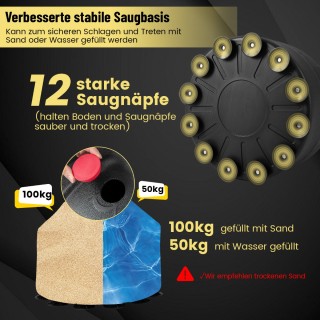 Costway Ελεύθερος Σάκος Πυγμαχίας 173cm με Γάντια & Βάση Αναρρόφηση...