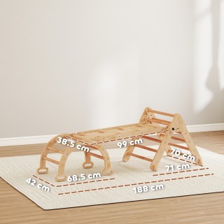 AIYAPLAY Παιδικό Παιχνίδι 5 σε 1 με Τρίγωνο, Λεία Επιφάνεια και Τόξ...