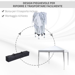 Outsunny Πτυσσόμενο Κιόσκι με Σχοινιά και Πασσάλους για τον Κήπο 84...