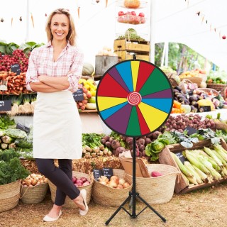 Costway Ρόδα Λοταρίας με Ρυθμιζόμενο Ύψος και Αποσπώμενη Κατασκευή... Costway Ρόδα Λοταρίας με Ρυθμιζόμενο Ύψος και Αποσπώμενη Κατασκευή...