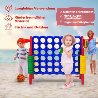 Costway  Υπερμεγέθης Έκδοση του Κλασικού Παιχνιδιού 4-Στη-Σειρά με ...