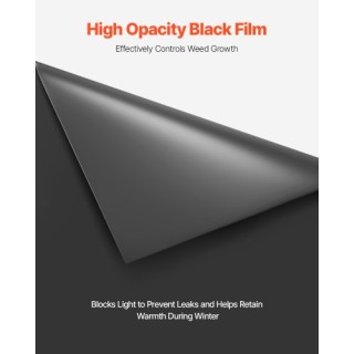 VEVOR Πλαστικό Φύλλο 6Mil 10x100 FT Βαρέως Τύπου Πολυαιθυλένιο Μαύρ...