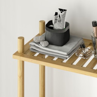 HOMCOM Φορητή Στήλη Μπάνιου με 3 Ράφια από Μπαμπού, 63.5x25.5x181 ε... HOMCOM Φορητή Στήλη Μπάνιου με 3 Ράφια από Μπαμπού, 63.5x25.5x181 ε...