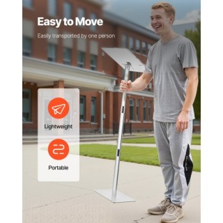 VEVOR Ρυθμιζόμενο Βήμα Ομιλητή 43 από Ακρυλικό με Μεταλλική Βάση JT...