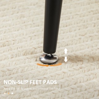 Τραπεζάκι κουζίνας HOMCOM 4 ατόμων σε MDF και ατσάλι, 140x80x76cm, ... Τραπεζάκι κουζίνας HOMCOM 4 ατόμων σε MDF και ατσάλι, 140x80x76cm, ...