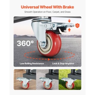 VEVOR Καρότσι Αποθήκευσης Καρεκλών L-Σχήματος για 25 Καρέκλες, 300 ...