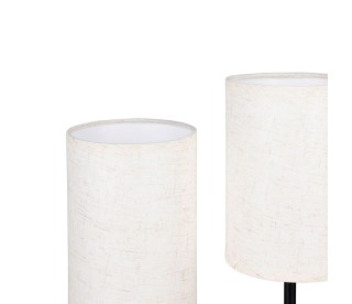 Ostaria Λάμπα Υφασμάτινη Gemeau Μαύρη Και Μπεζ -37529