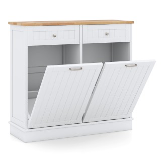 Costway Ντουλάπι Κουζίνας 90 x 33x 100 cm με 2 Πόρτες, Επιφάνεια Κο...