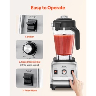 VEVOR Μπλέντερ 85 oz 1400W για Smoothies και Επεξεργασία Τροφίμων Κ...