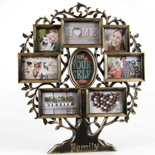 BAKAJI  Πλαστική Κορνίζα Τοίχου 8 Θέσεων 52 x 2 x 61 cm Family Tree...