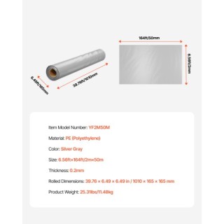 VEVOR Ρολό Πλαστικού 8Mil 6.5 x 164 FT Βαρέως Τύπου Πολυαιθυλένιο Γ... VEVOR Ρολό Πλαστικού 8Mil 6.5 x 164 FT Βαρέως Τύπου Πολυαιθυλένιο Γ...