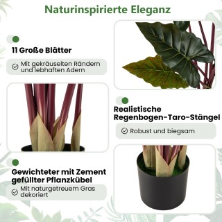 Costway 160 εκ Τεχνητό Δέντρο με 11 Φύλλα και Κλαδί Ουράνιο Τόξο HZ...