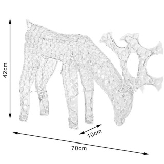 BAKAJI Ρένα Φωτεινό Πέταλο Τριφυλλιού 3D σε Ακρυλικό με 100 Θερμά Λ...