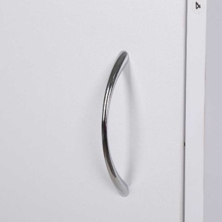 BAKAJI  Κινητή Βιβλιοθήκη 6 Ράφια 2 Πόρτες Ράφι από Ξύλο MDF Μοντέρ...