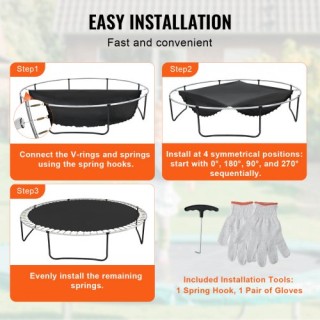 VEVOR  Ανταλλακτικό Πανί Τραμπολίνου για Σκελετό 12ft με 72 V-Κρίκο...