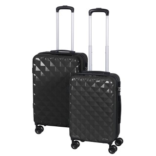 Galileo Σετ 2 βαλίτσες ανθρακί 4 περιστρεφόμενοι τροχοί 360 κλείσιμ...