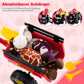 Costway Παιδικό 3-σε-1 Βαγονέτο-Μπουλντόζα με 6 Τροχούς, Αποσπώμενο... Costway Παιδικό 3-σε-1 Βαγονέτο-Μπουλντόζα με 6 Τροχούς, Αποσπώμενο...