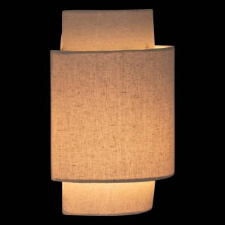 Atmosphera Επιτοίχιο φωτιστικό με καπέλο από λινάτσα, 20 x 13 x 27 ... Atmosphera Επιτοίχιο φωτιστικό με καπέλο από λινάτσα, 20 x 13 x 27 ...