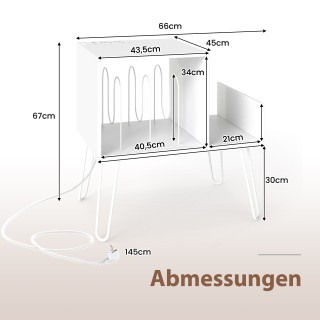 Costway Λευκό Τραπεζάκι με Σταθμό Φόρτισης και Χώρο για Πικάπ με Δι... Costway Λευκό Τραπεζάκι με Σταθμό Φόρτισης και Χώρο για Πικάπ με Δι...